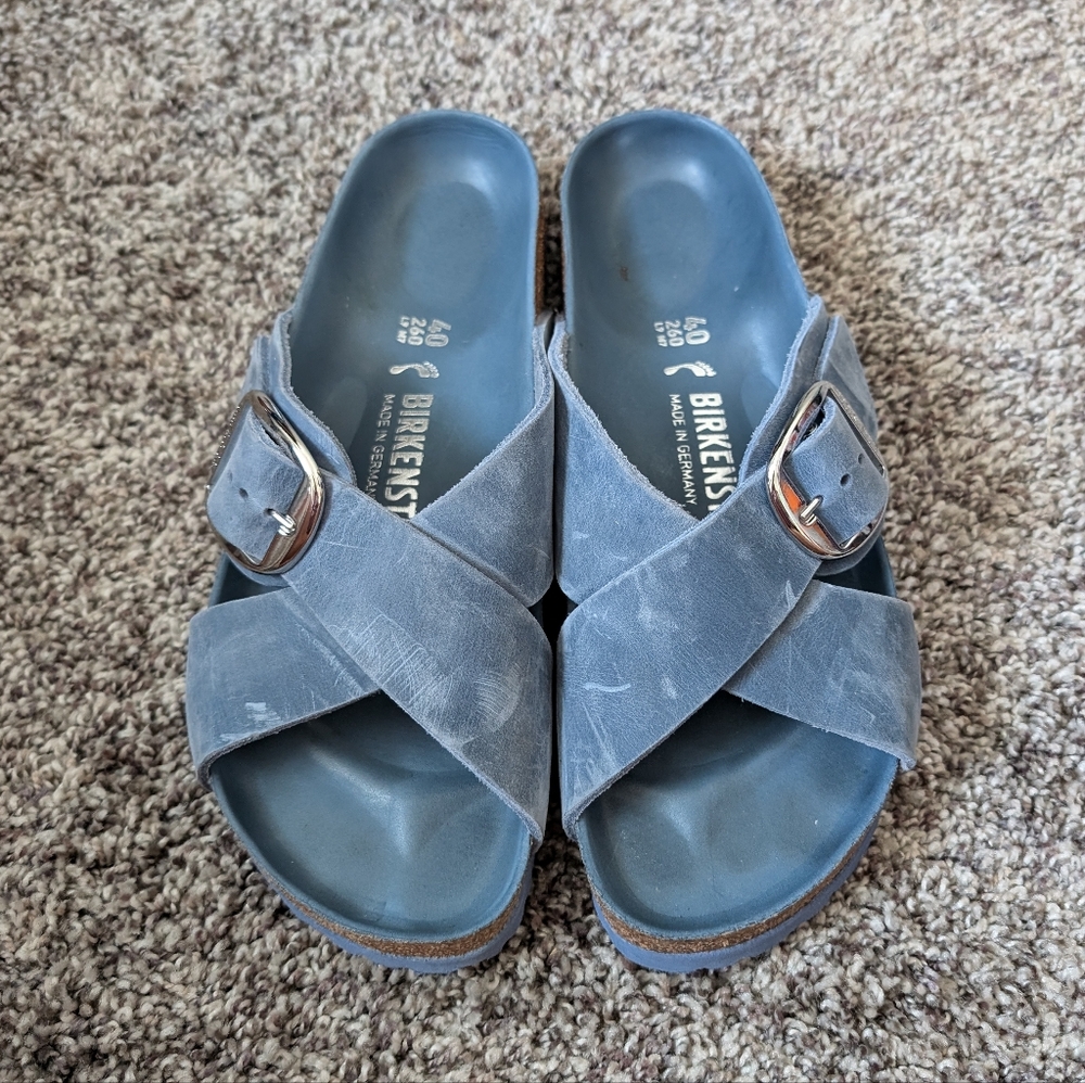 Birkenstock Siena Big Buckle Dusty Blue Sandal